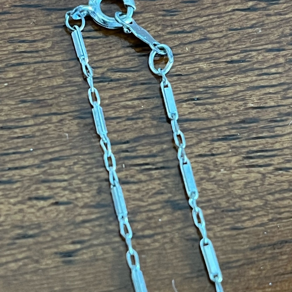 Unique 925 Sterling Silver “Paperclip”Chain Necklace 18”